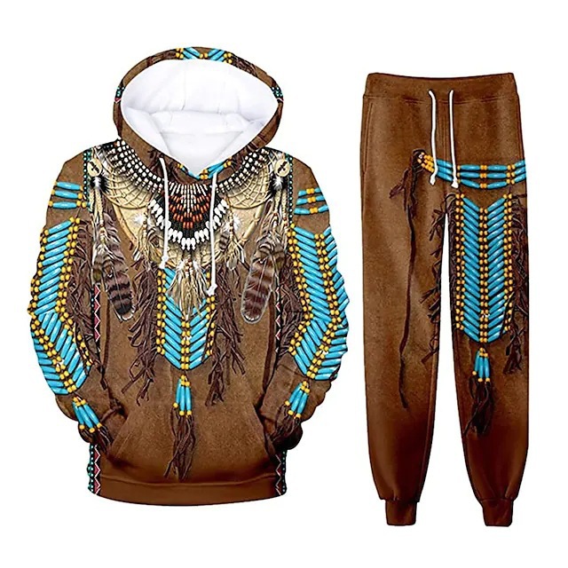 Fashion Ethnic Indian Clothing - Felpe con cappuccio con stampa 3D