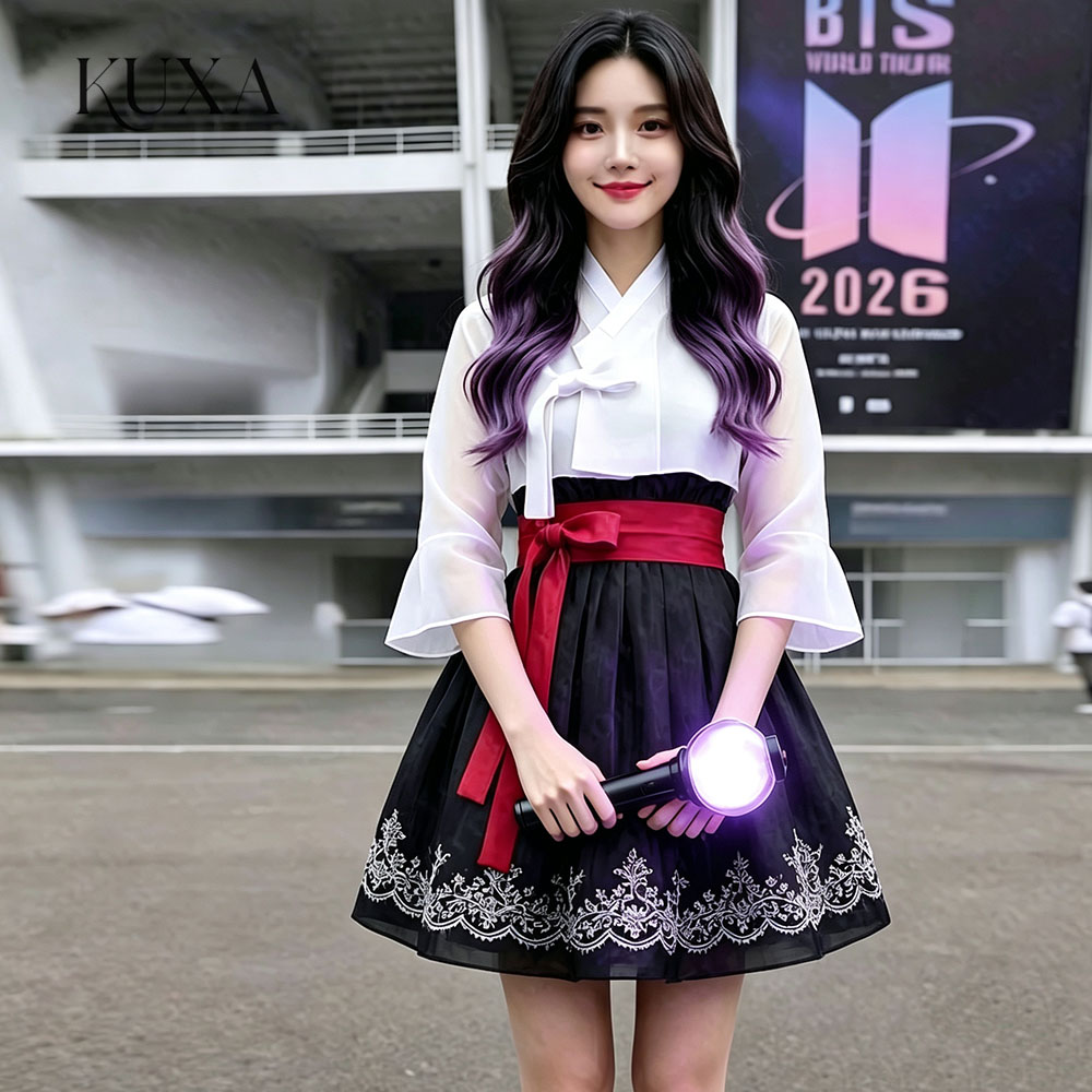 Hanbok Modern Set - KUXA Abito da Concerto Corto con