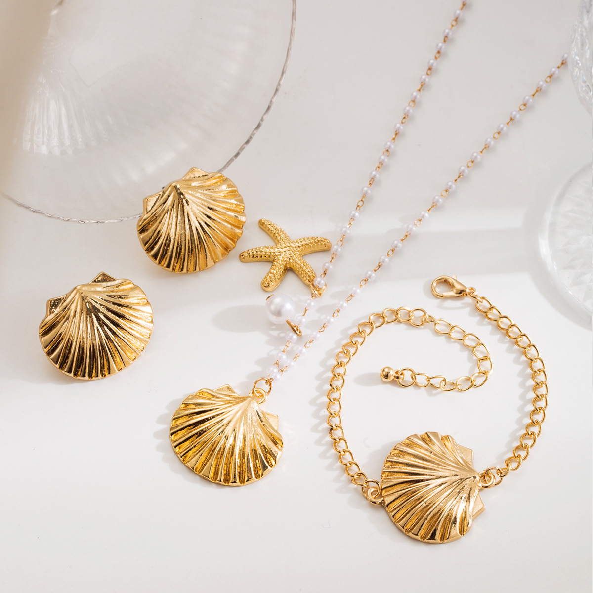 Y2K Ethnic Fashion - Collana girocollo con ciondolo stella marina
