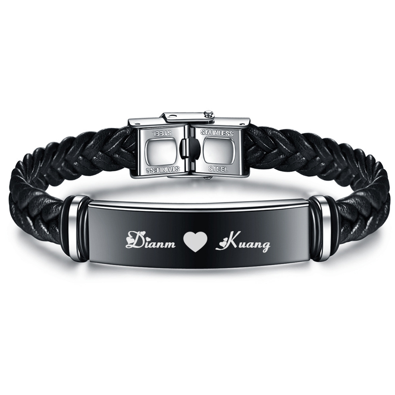 Ethnic Fashion Logo - Bracciale di Lusso in Pelle Intrecciata