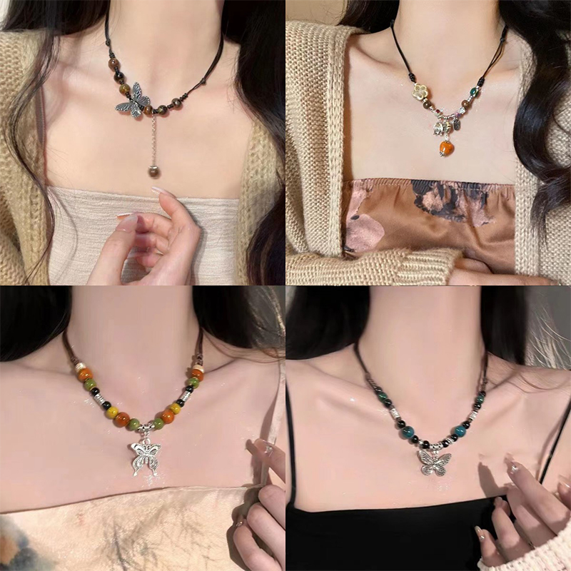 Ethnic Fashion Girls - Collane con fiori di camelia a