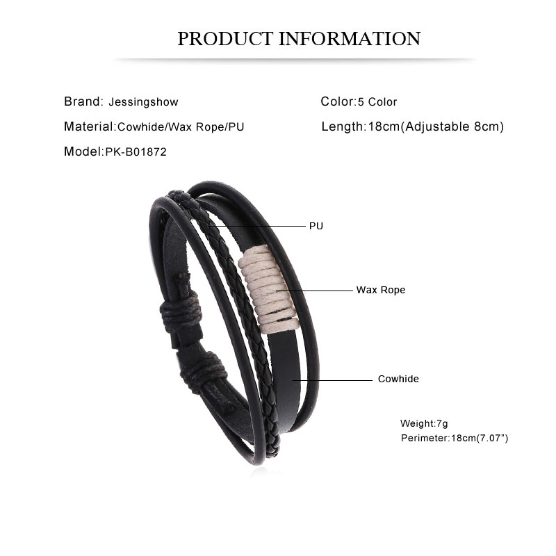 2025 Bracciale in pelle da uom - Ethnic Fashion Pk recensione e prezzo